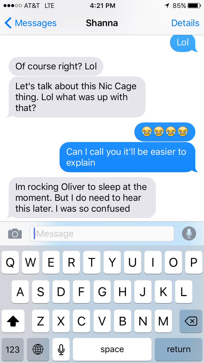 kristenmh21's tweet photo. Apparently my friends are concerned by my increased tweeting about Nicolas Cage the last 48 hours #TrappedInTheCage https://t.co/Xv6Qv0D8Kr