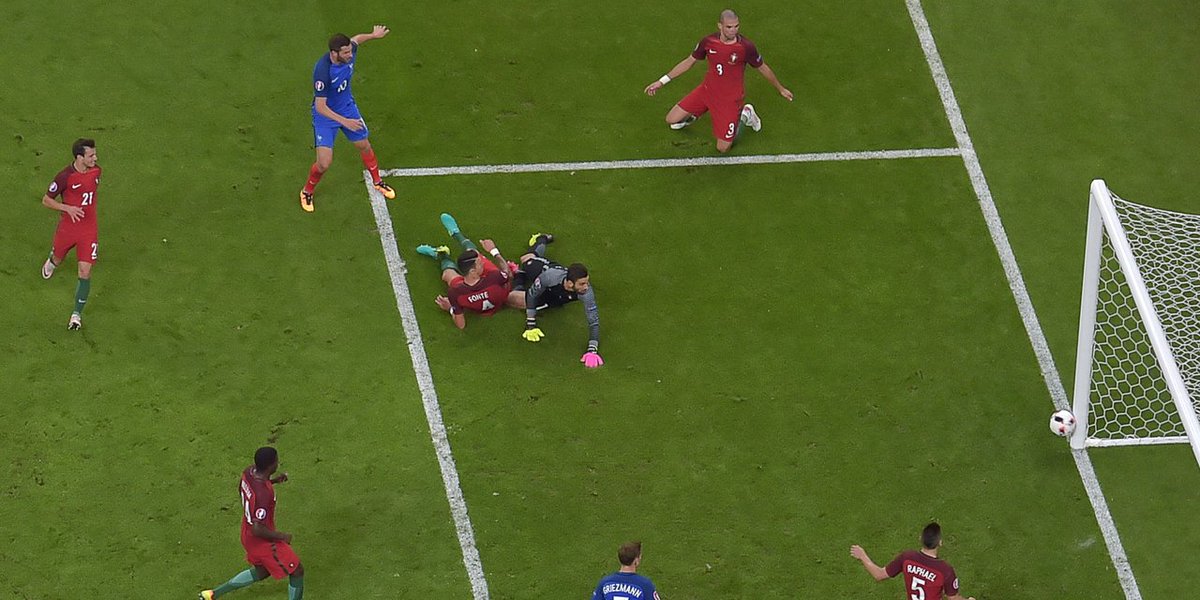 Europe1's tweet photo. Euro 2016 : Gignac frappe sur le poteau dans le temps supplémentaire https://t.co/i9oACqwoGp https://t.co/T0lb5cOb3Z