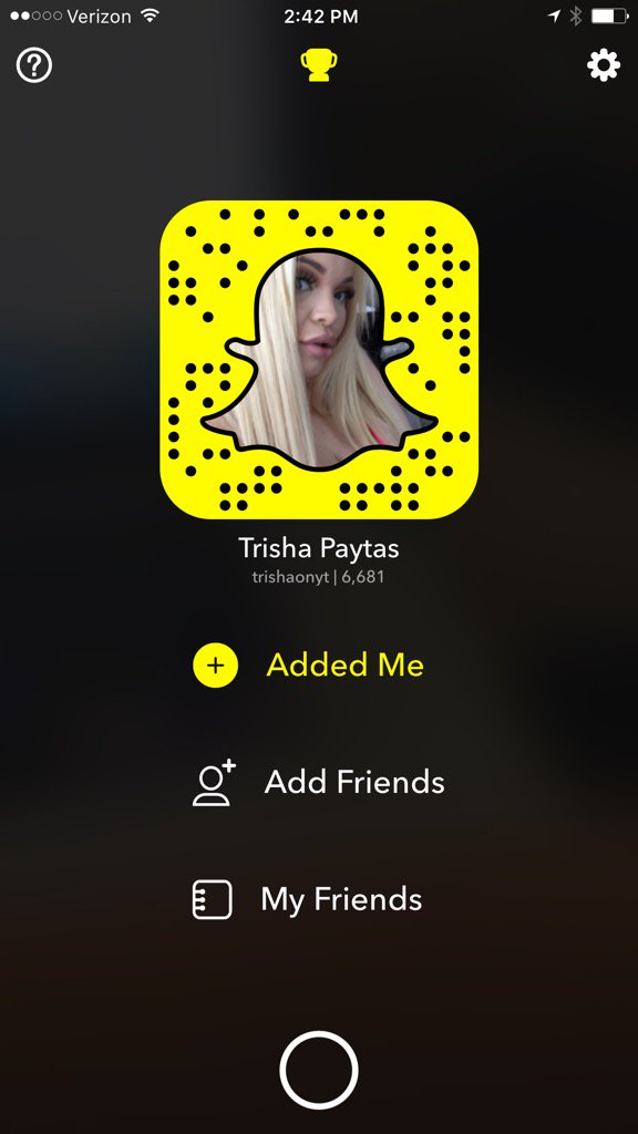 Trisha Paytas's Official Snapchat Username.