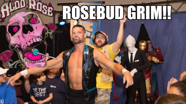 Adam rose with grim as a rosebud at indy show! 