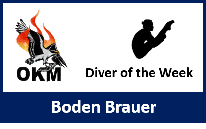 Congratulations to our Diver of the Week Boden Brauer