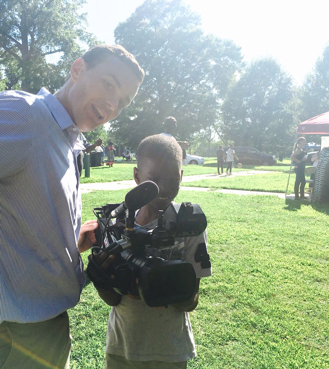 StephRobusto's tweet photo. Watch out @JakeBurnsCBS6, he's comin for your job 🎥 #RVAcommunityunity https://t.co/S1c7zzZO0E