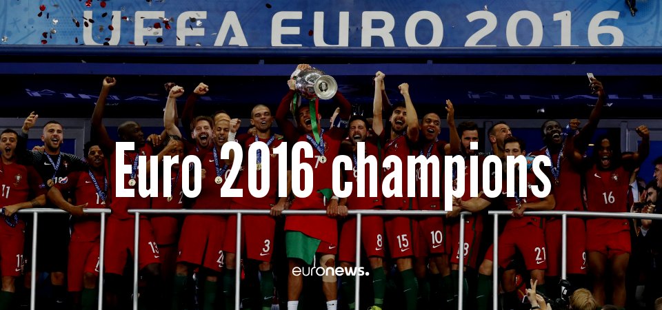 euronews's tweet photo. #Portugal. Unfancied, criticised, mocked. Winners https://t.co/5WtSiot7sF
