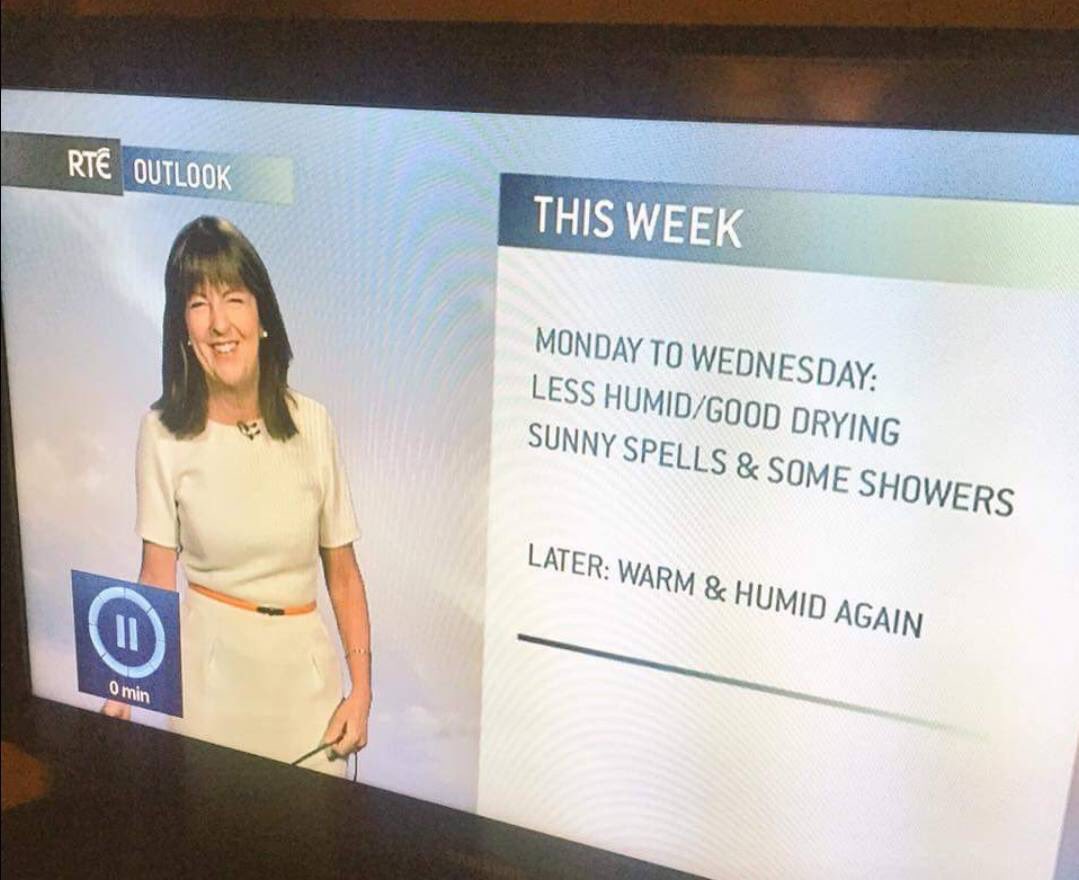 lornafinnegan's tweet photo. Ah, Evelyn would ya stop with the cheeky grin delivering the good news. #GoodDrying ⛅️ https://t.co/RsUhIKSz06