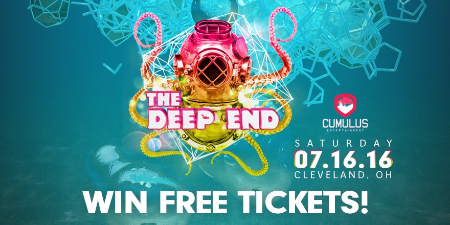 CumulusENT's tweet photo. Last chance to win FREE tix to The Deep End this Sat at @BeachlandCLE!  Favorite and Retweet for your chance to WIN! https://t.co/F6ArCplc1l