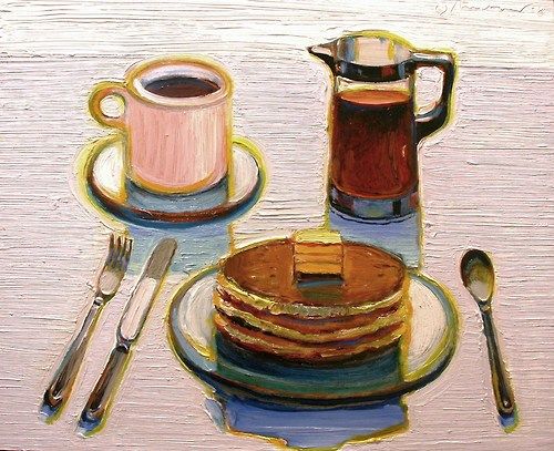 awayne48's tweet photo. WAYNE THIEBAUD Pancake Breakfast 2008 #art #fineart #painting #paintingoftheday https://t.co/AFDrKUCY9u