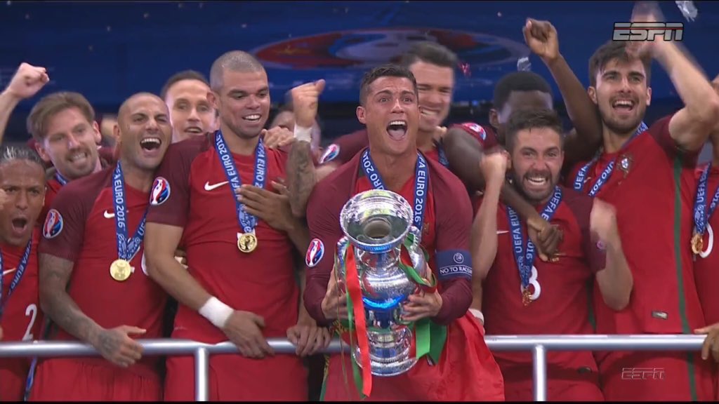 LuisBambino10's tweet photo. He cries when he wins &amp; loses! This is Passion! Haters hide in closets! @Cristiano 🇵🇹🏆👑⚽️ #Portugal #Euro2016Final https://t.co/b7jkycRfPr