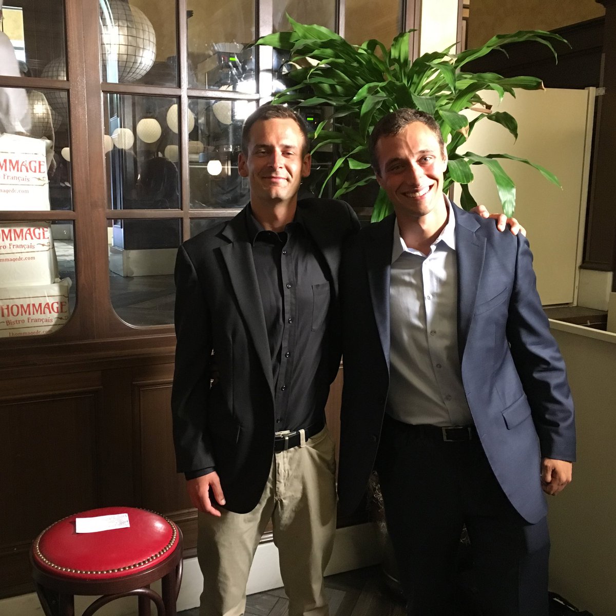 whcinsider's tweet photo. Sam Pressler and Michael Garvey from @ASAP_Vets at the @MissAmericaOrg dinner! https://t.co/DJv2iR8Mty