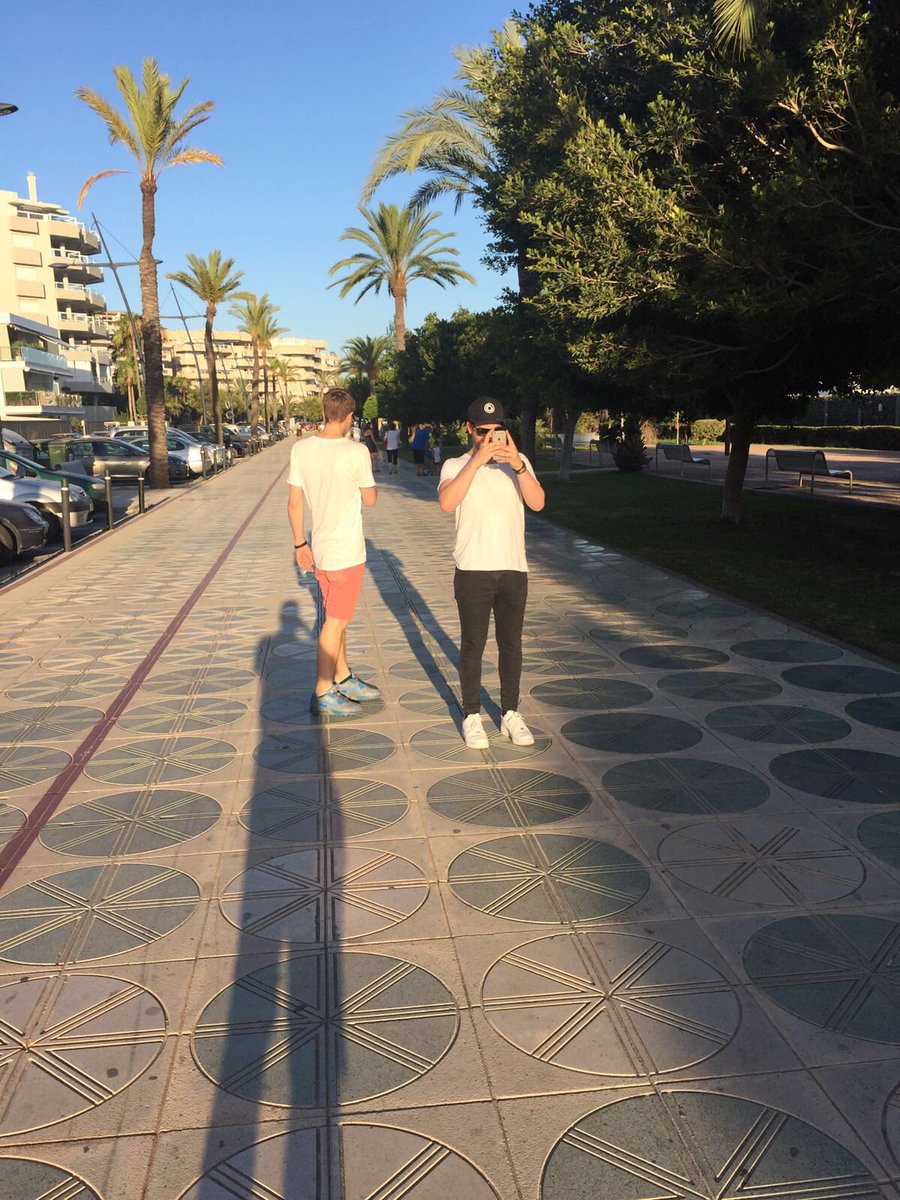 nickyromero's tweet photo. Not sure how to feel about this; my team on the streets in Ibiza trying to catch pokemons... 😂 https://t.co/4cU6LDJ7UV