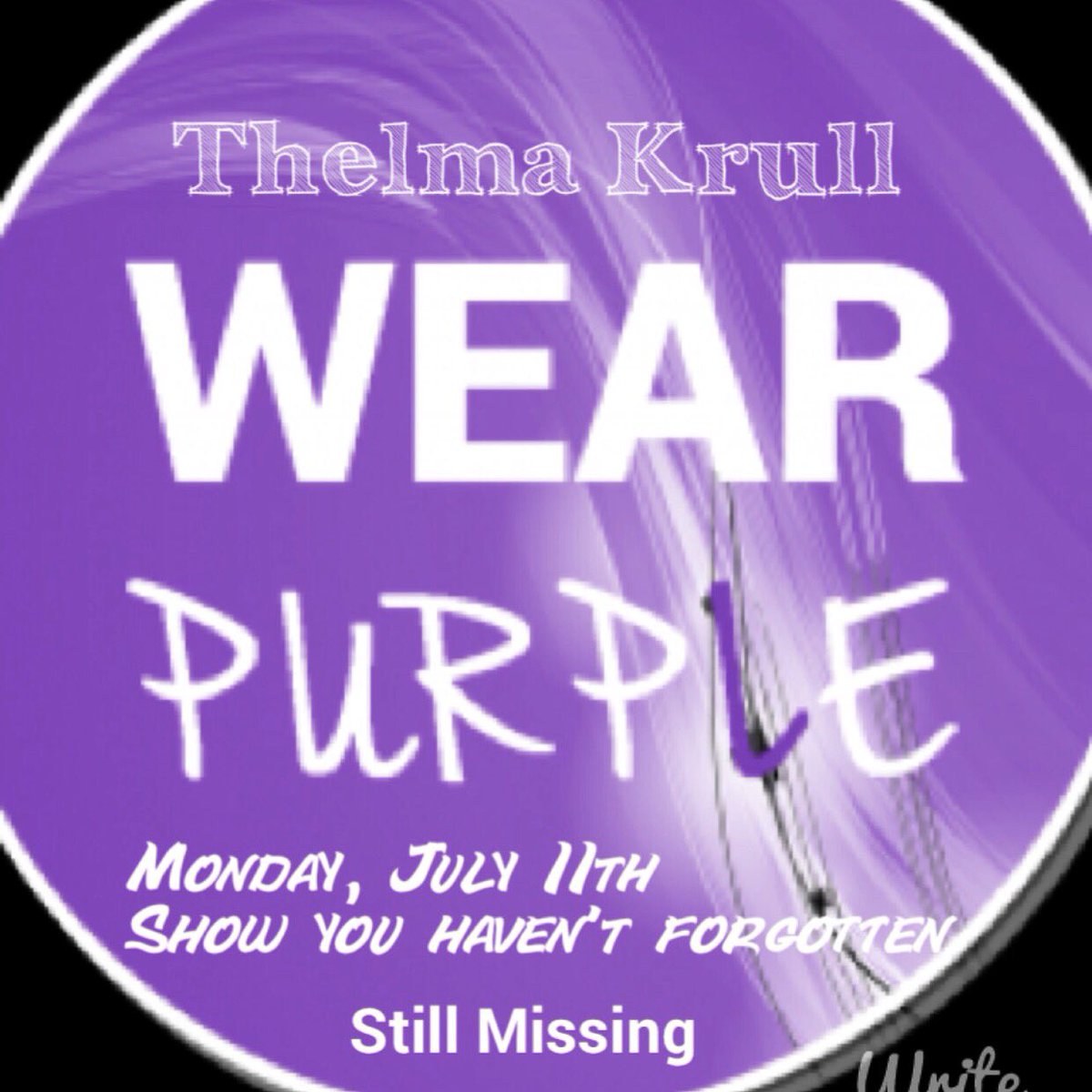 conniemuscat's tweet photo. Please don't forget to wear your purple #remember @AceBurpeeShow @wpgpolice @globalwinnipeg https://t.co/l8JzhAn2S6