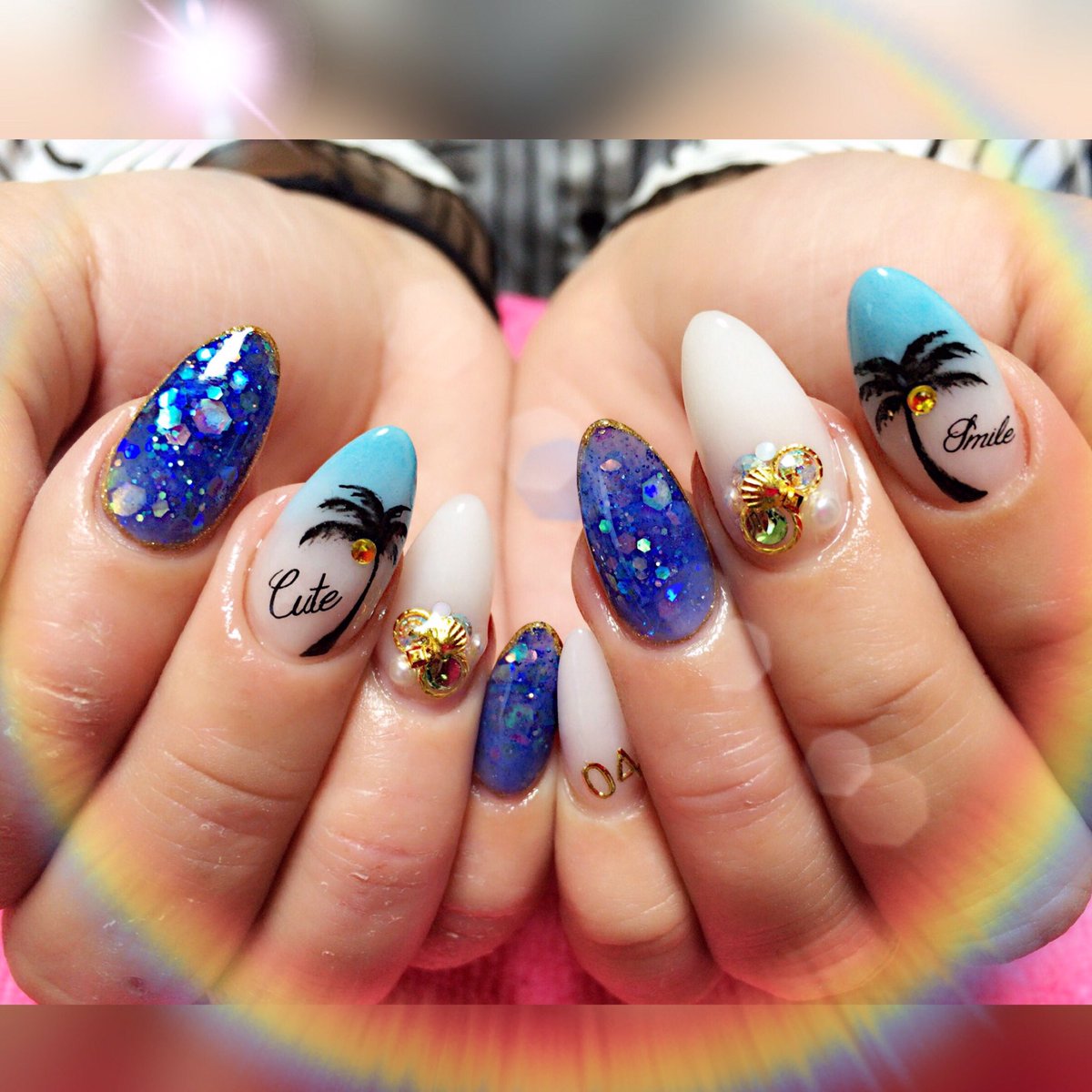 Twitter 上的 Coco Scalp ヤシの木 Art スカルプ Nail ネイル 夏 夏ネイル ナチュラル ホロ ラメ 囲みネイル Shell 青 貝殻 ナチュラル キラキラ Swarovski 短め ビジュー T Co Ul0ih9ptvf Twitter