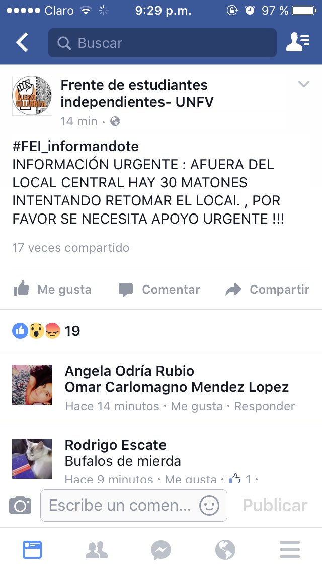 malawata12's tweet photo. #contigoUNFV No qremos q nuestros compañeros peligren @JulianaOxenford @claudiacisneros @Dmorazevallos @ensustrece https://t.co/AJR0YlZzVc