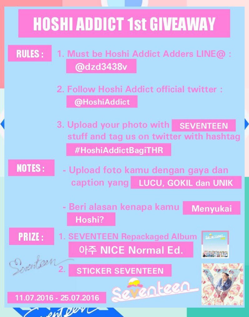 Hoshi Indonesia On Twitter Hoshi Addict 1st Giveaway Detail On Picts For More Detail Check Homeline Line Hoshi Addict Dzd3438v