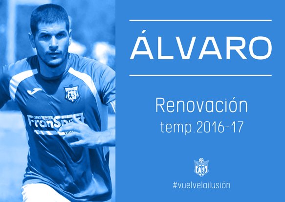 UDVillamartin's tweet photo. ÁLVARO, renovación @UDVillamartin Temp. 2016-17 #vuelvelailusión https://t.co/M4h2swOTYg