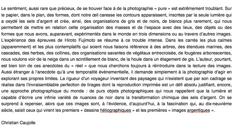 🔻

A propos du travail d’Hiroto Fujimoto. 
par Christian Caujolle