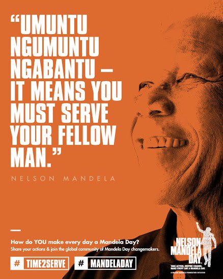 Many deal with the scourge of poverty &amp; homelessness daily. Let's make a difference in their lives today #MandelaDay