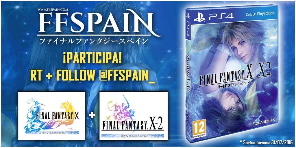 FFSPAIN_'s tweet photo. #SORTEO: Regalamos un #FINALFANTASY X/X-2 HD REMASTER para #PS4. ¡Haz RT a este tweet y síguenos para participar! https://t.co/t4WSP2SuuY