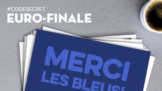 #CodeSecret: EURO-FINALE Recevez gratuitement votre quotidien Sport préféré par coursier #AppCouriier #iOS #Dommage