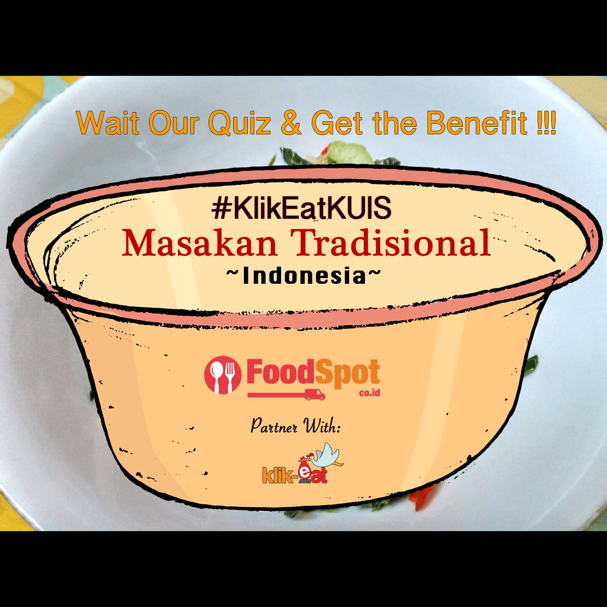 klikeat's tweet photo. Nantikan #klikeatkuis besok, Selasa 12 July 2016 Pukul 11am. 
Pesan makanan online dan berhadiah!!! https://t.co/K8fRVszXiC