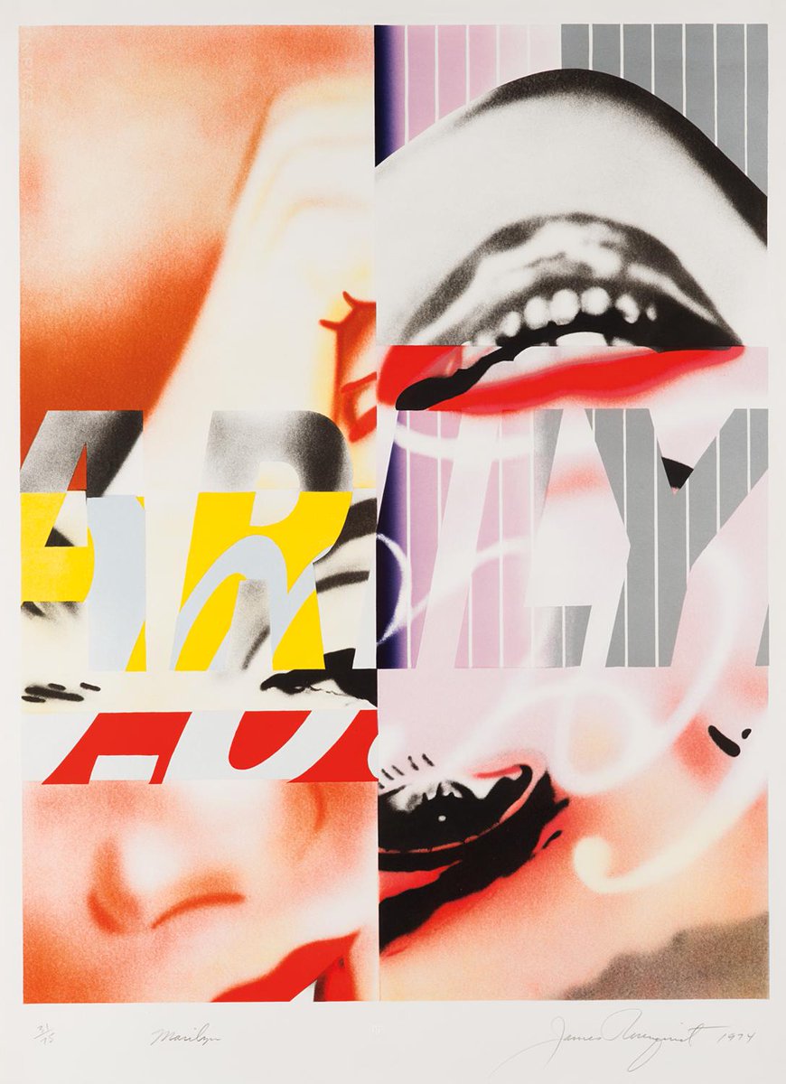 rosenquistjames's tweet photo. Marilyn, 41×29in, Sold for $13,750 USD #jamesrosenquist https://t.co/zw7t0Hybrn https://t.co/zBFKtRf6ad