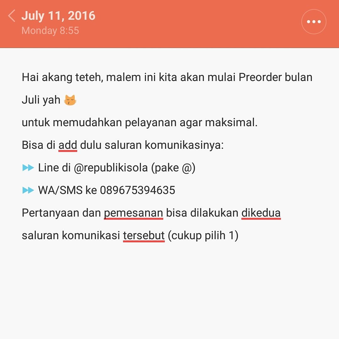 Hai akang/teteh, pengumuman buat yg mau ikut preorder bulan ini yah 🏁