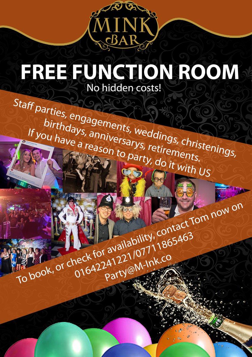 #mink #minkbar #middlesbrough #functionroom #party