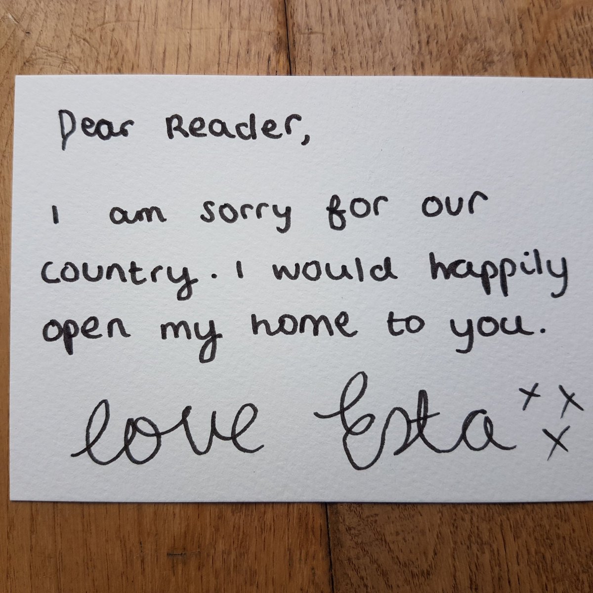 Thank you <a href="/southbankcentre/">Southbank Centre</a> and #SBCfestivalofLove This is Esta (14) #refugeeswelcome message simpleacts.org.uk/post/147229944…