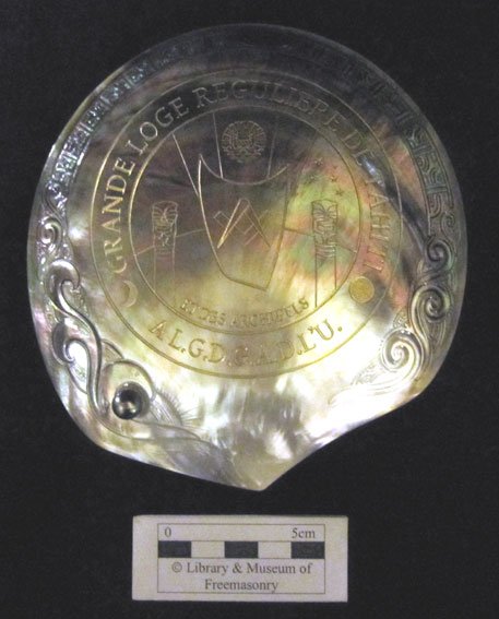 MuseumFreemason's tweet photo. We are starting the week with an interesting collection object a Shell for Grande Loge Reguliere de Tahiti https://t.co/7f7S3IADzr