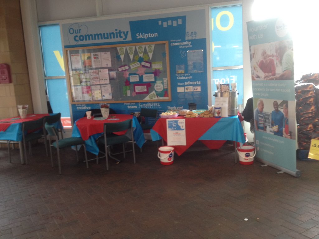 Tesco and abbeyfield have joined forces to raise money for charities and the residents for fun days @TescoSkipton
