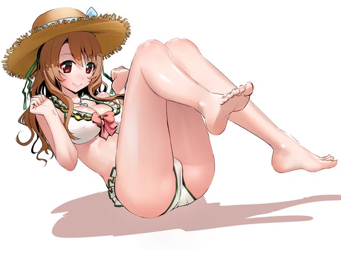 先ほどのビキニなナズナに手を加えてみた
#花騎士 