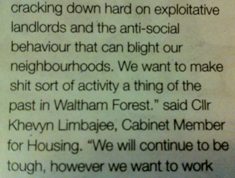 Glad to hear it, Waltham Forest Council: