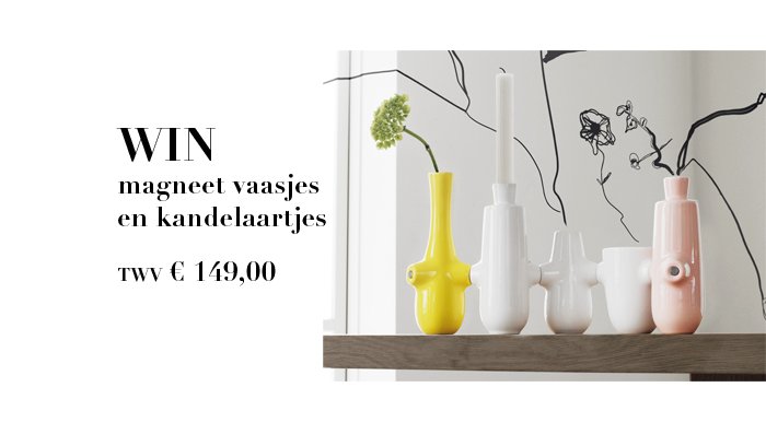 #WINACTIE Win deze design vaasjes en kandelaars! 
Doe mee via deze link storesconnect.nl/win-actie