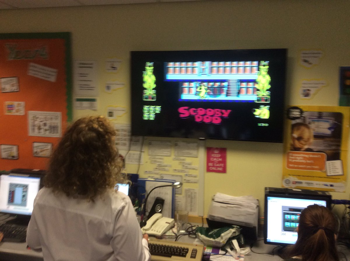 ComputingTWP's tweet image. It's Retro Games Week at The Willows! @JellyfishClass have had a fab lesson this AM experiencing old games  #RETRO