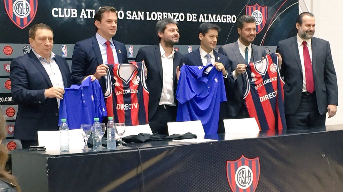 San Lorenzo será el primer club argentino en jugar con un equipo de la NBA. Hoy presentamos el acuerdo.  Orgullosos!