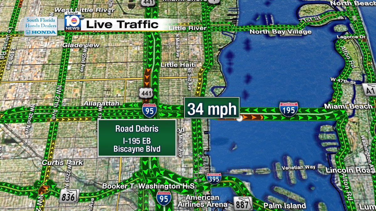 Road debris on I-195 EB and US-1 #TRAFFIC #MIAMI https://t.co/sQjybq9HFN