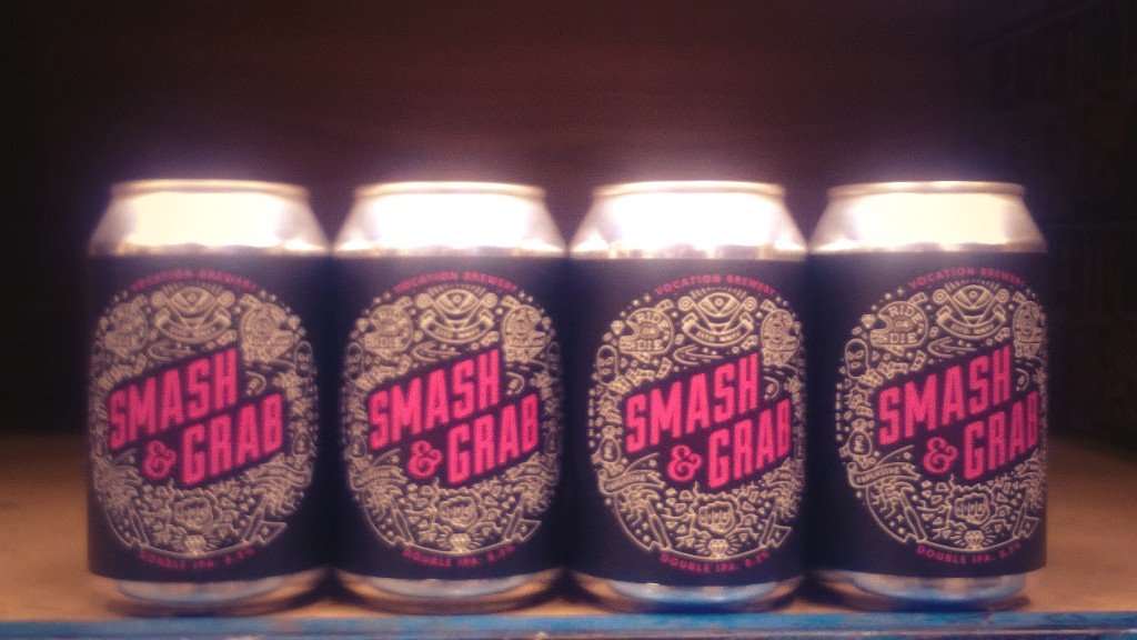 BigBeerUK's tweet photo. These have been flying out the door. We have but a few left @vocationbrewery Smash &amp; Grab 8.5% https://t.co/1CRpmZIOM4