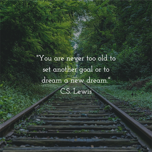 BertAckaert's tweet photo. "You are never too old to set another goal or to dream a new dream." –C.S. Lewis https://t.co/BfYcMziZks