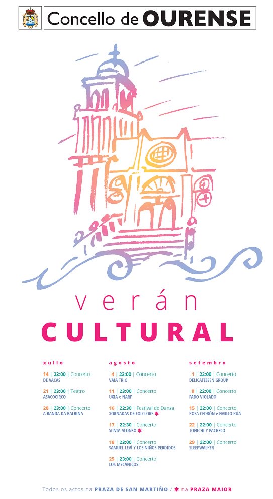 O Concello marca os xoves na axenda cultural durante o verán con concertos gratuítos ourensecultura.com/Blog/contenido…