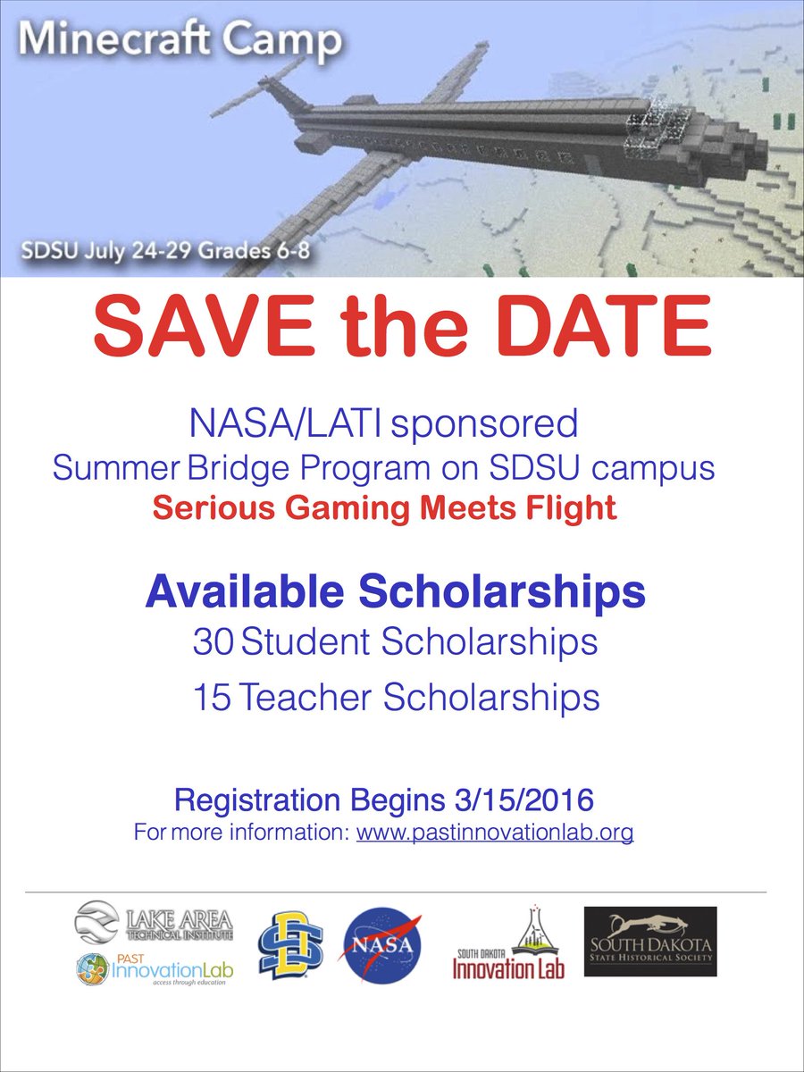 SDStateISEE's tweet photo. Attn: 6-8 graders! Register for these two awesome summer events happening right here on the SDSU campus! https://t.co/1CqINu2EWU