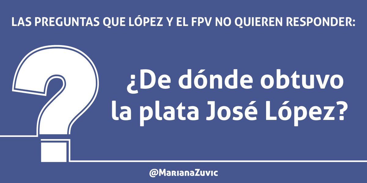 Y vos, q le preguntarías a López y el FPV?Esto es lo q no quieren responder hoy en el Parlasur #ElPuebloQuiereSaber