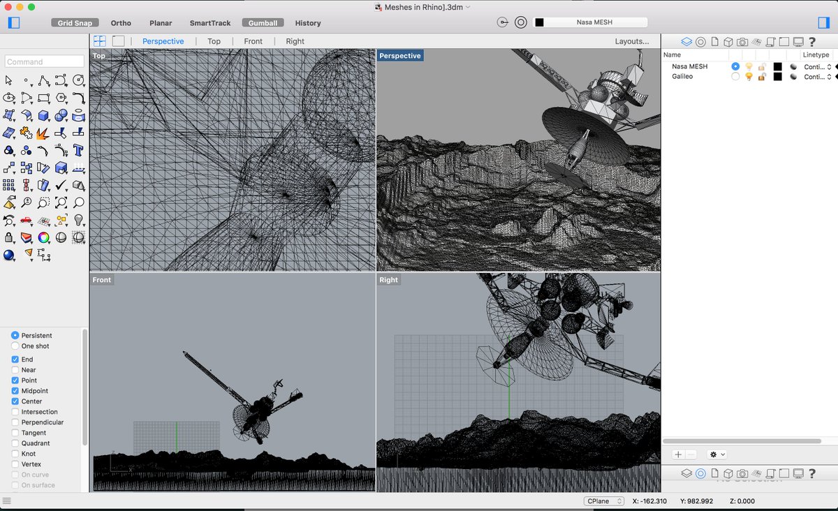 MESHCANICS's tweet image. Meshes in Rhino...no problem, see our post this Friday on handling Terrain Files in CAD #terrainmodelling #rhinomesh