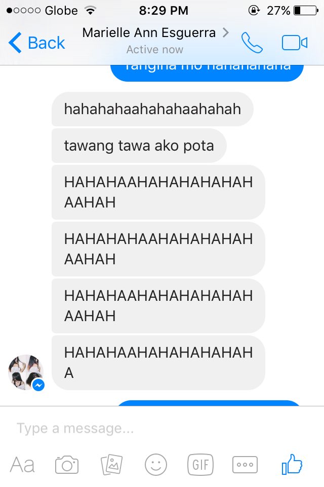 jonaaaaash's tweet photo. Ano bang nakakatawa tangina ka? @ItsMrlleAnn https://t.co/ugugktscfd