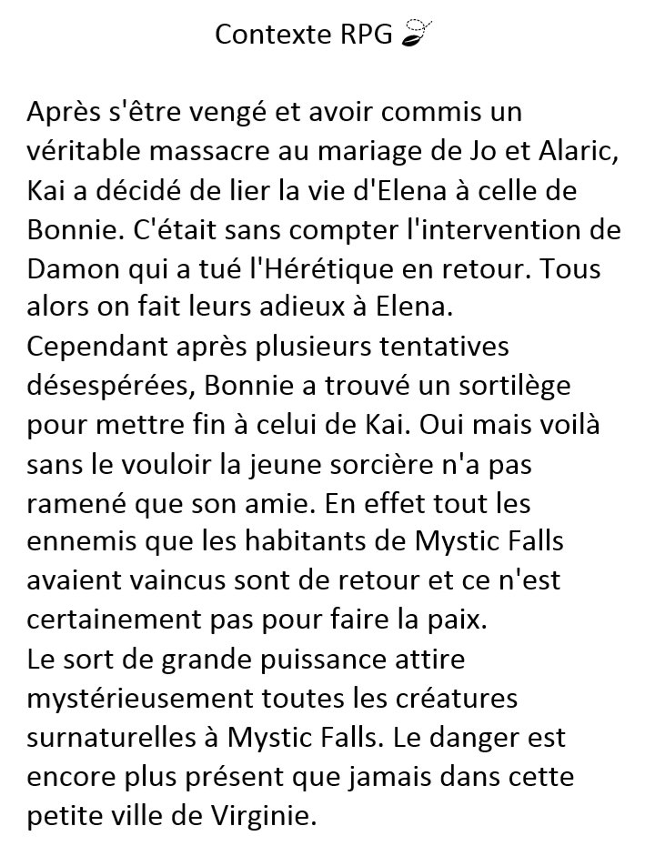RPG_TVD_SERIES's tweet photo. Contexte, Règles et Fiche d'inscription 🍃 https://t.co/nE8QafoSIP