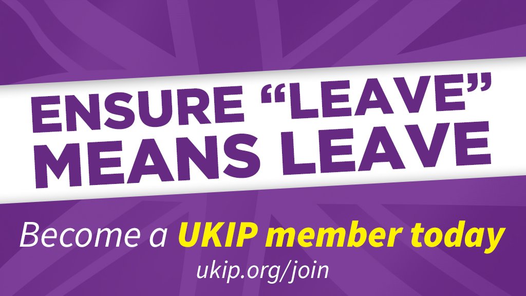 UKIP's tweet photo. Ensure "Leave" means Leave. Become a UKIP member today: https://t.co/tOLDe29x82 https://t.co/PuPmCY0mxU