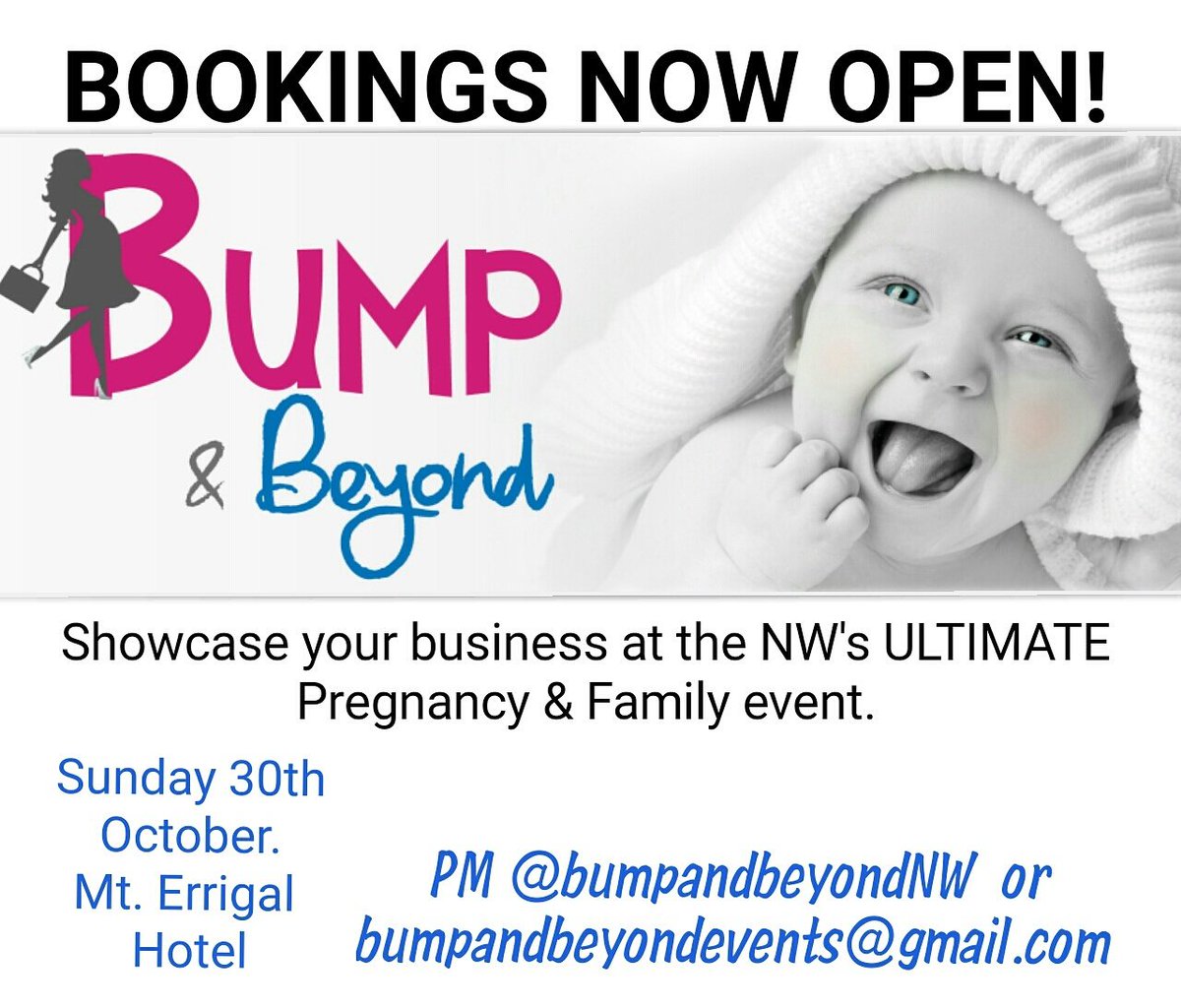 bumpandbeyondNW's tweet photo. THE BUMP IS BACK!
Now taking bookings.
Don't miss out on the North West's ultimate Pregnancy &amp; Family event.
#best https://t.co/wXfDU6y0cD