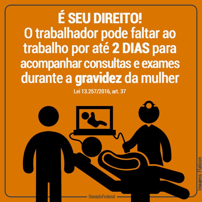 SenadoFederal's tweet photo. Ajude a divulgar este que é um direito novo garantido pela lei e que talvez muitas pessoas não conheçam. https://t.co/8FebwljWzs