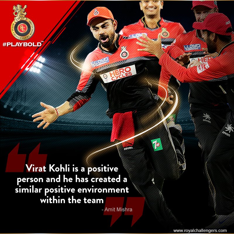 RCBTweets's tweet photo. From @yuzi_chahal to now Mishra, skipper @imVkohli has always shown faith in his leggies! #PlayBold https://t.co/s4YUT1e4YZ