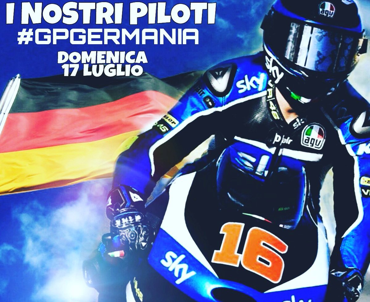 Finalmente torna il motomondiale!Nona tappa in Germania!!Domenica 17 Luglio il Gran Premio!
#inostripiloti #GermanGp