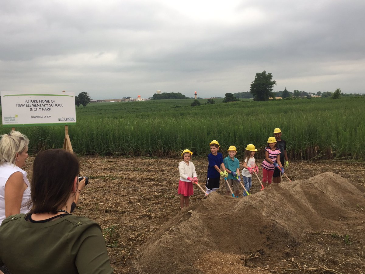 Digging for the future!  Carver Elementary ground breaking.  <a href="/ISD112/">E Carver Co Schools</a>