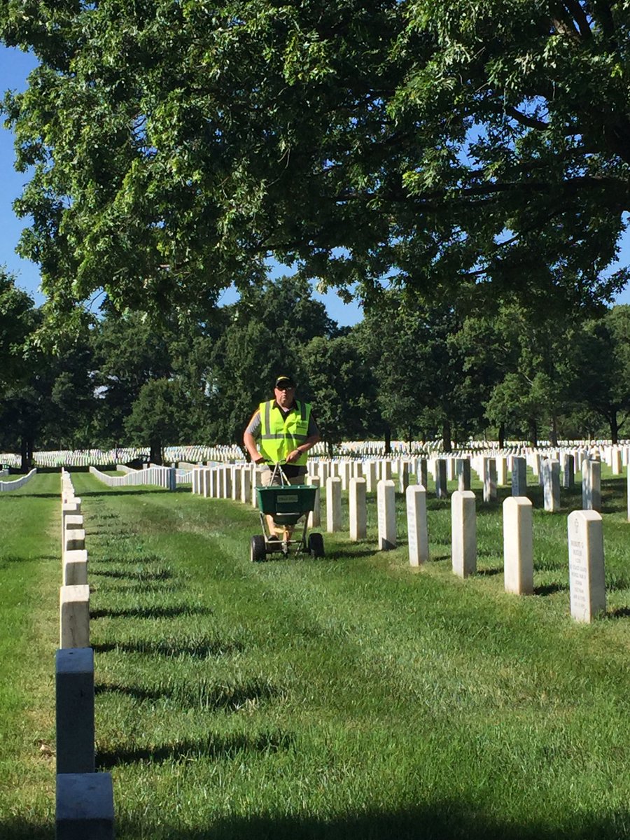 NHAgriculture's tweet photo. .@dherritt spreads phosphorus at @ArlingtonNatl for @the_nalp's Renewal &amp; Remembrance event. https://t.co/8RPaS82wxC